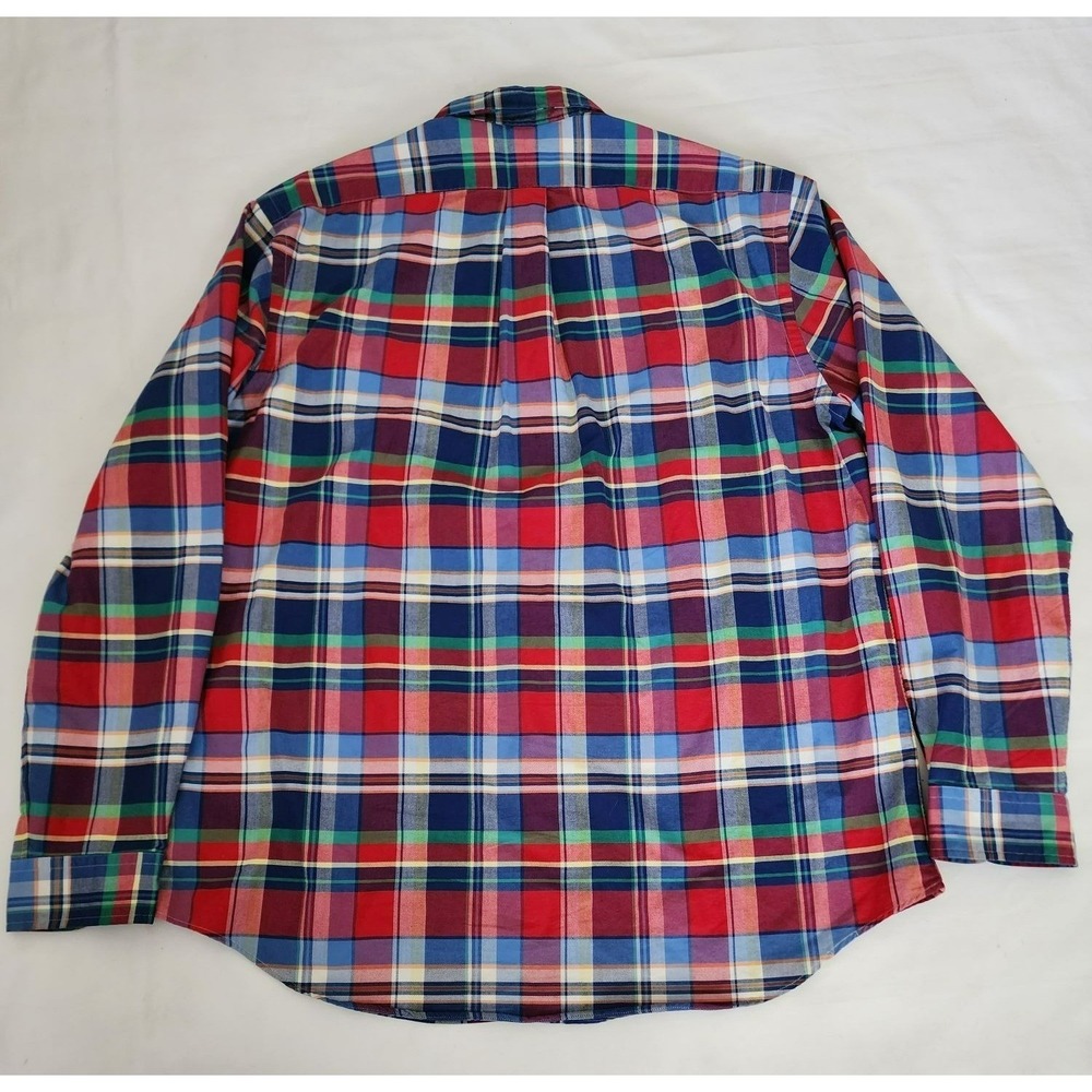 Ralph Lauren Men's Red/Multicolor Plaid Button-Up Long Sleeve Shirt Size XL/TG - Picture 4 of 16